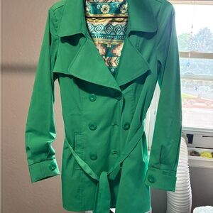 Vertigo Paris Vibrant Green Trench Coat